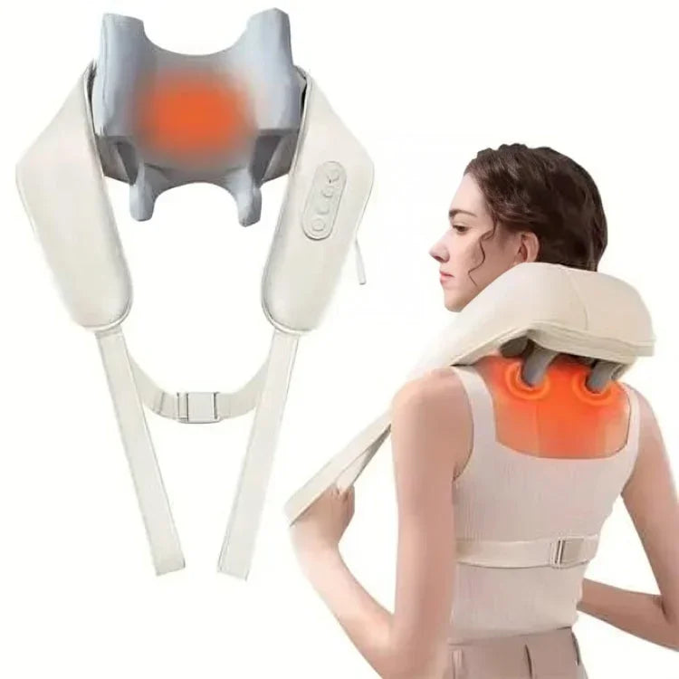 Portable thermal neck massager with heat function for shoulder relief