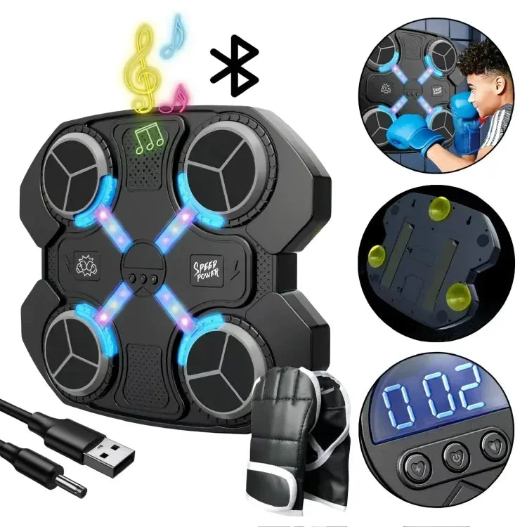 TU SHOP interactive music boxing machine for kids with boxing gloves and USB cable