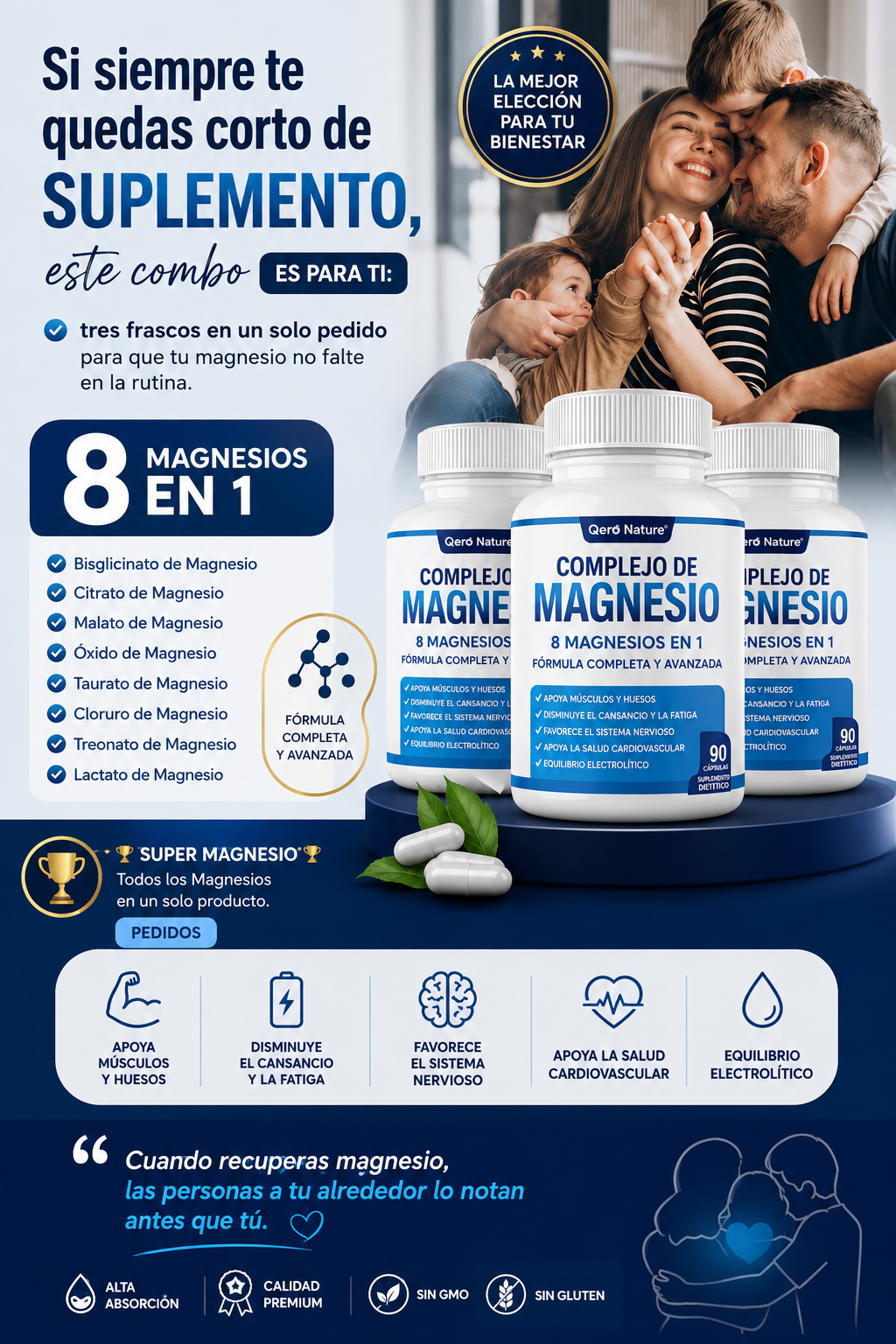 Super Magnesio 8 en 1 | Energía, Descanso y Bienestar Diario